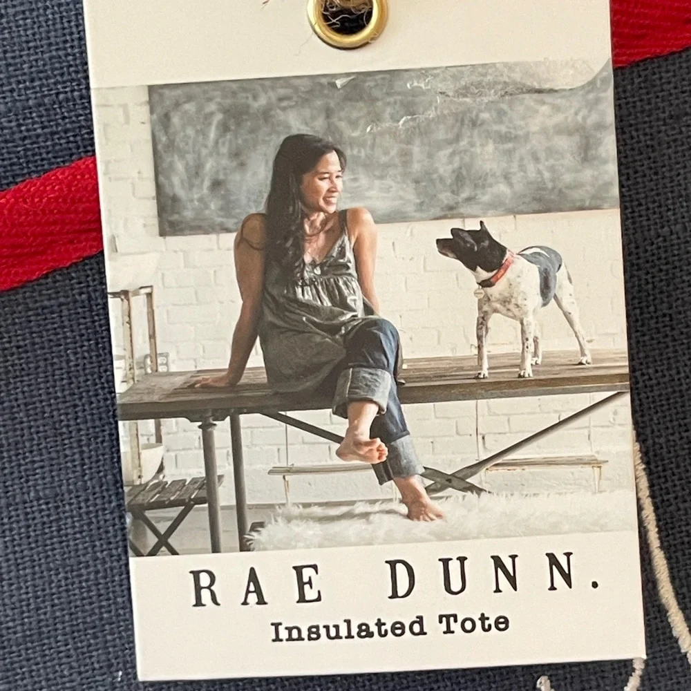 RAE DUNN Summer Love Watermelon Blue/Red Insulated Tote - Picture 11 of 13